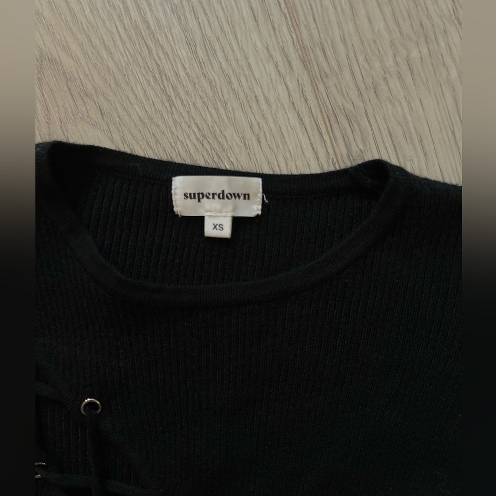 BNWOT Revolve Superdown Tina Lace Up Sweater - Picture 6 of 7